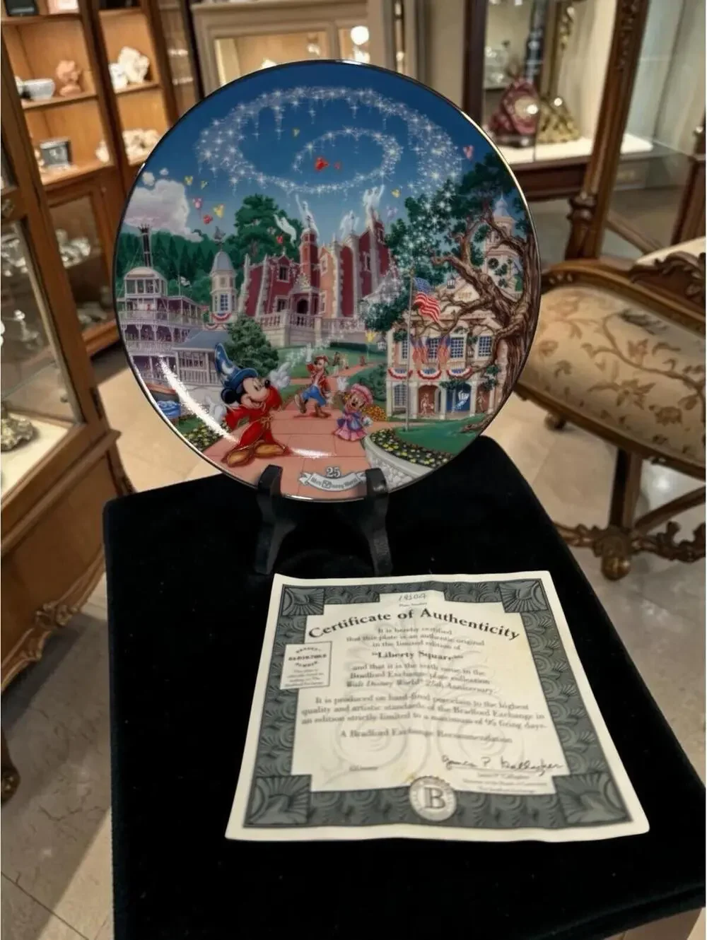 Walt Disney World 25th Anniversary Bradford Plate Mickey 